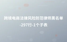 跨境电商法律风险防范律师黑名单-297行-1个子表