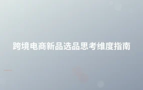 跨境电商新品选品思考维度指南-1页