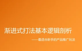 渐进式打法基本逻辑剖析——最适合新手的产品推广玩法-51页