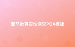 亚马逊真实性调查POA模板-1页