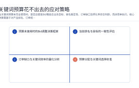关键词预算花不出去的应对策略