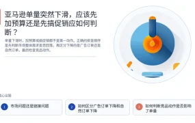 亚马逊单量突然下滑，应该先加预算还是先搞促销应如何判断？