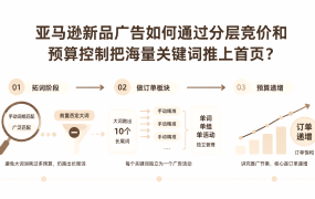 亚马逊新品广告如何通过分层竞价和预算控制把海量关键词推上首页？