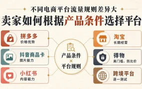 不同电商平台流量规则差异大，卖家如何根据产品条件选择平台？