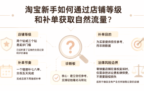 淘宝新手如何通过店铺等级和补单获取自然流量？