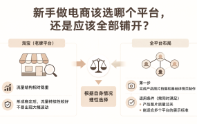 新手做电商该选哪个平台,还是应该全部铺开?