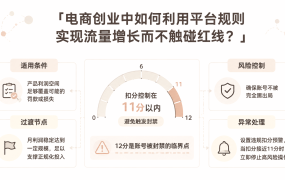 电商创业中如何利用平台规则实现流量增长而不触碰红线?