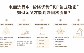 电商选品中“价格优势”和“款式独家”如何定义才能判断自然流量？