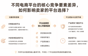 不同电商平台的核心竞争要素差异，如何影响卖家的平台选择？