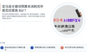 亚马逊关键词预算未消耗完毕是否应提高 Bid?