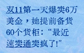 卖家故事｜速卖通母婴卖家双11首日爆卖6万美金
