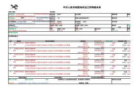 税务报关参考模版-244行-7个子表